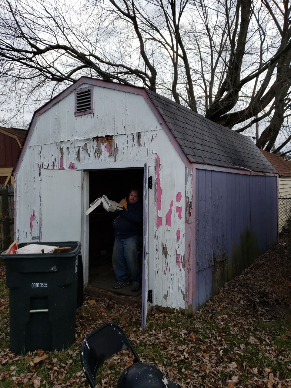 The shed looked like a breeze would knock it over